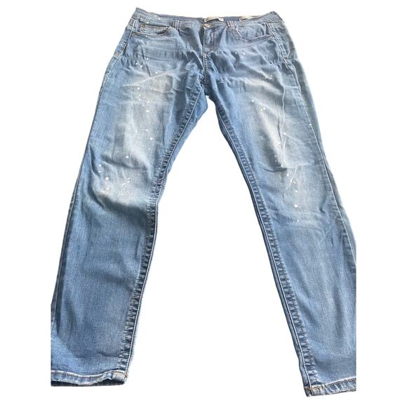 Mudd Junior's Size 15 Skinny Jeans Bleach Spots Stretch Faded Classic Style - Picture 1 of 7